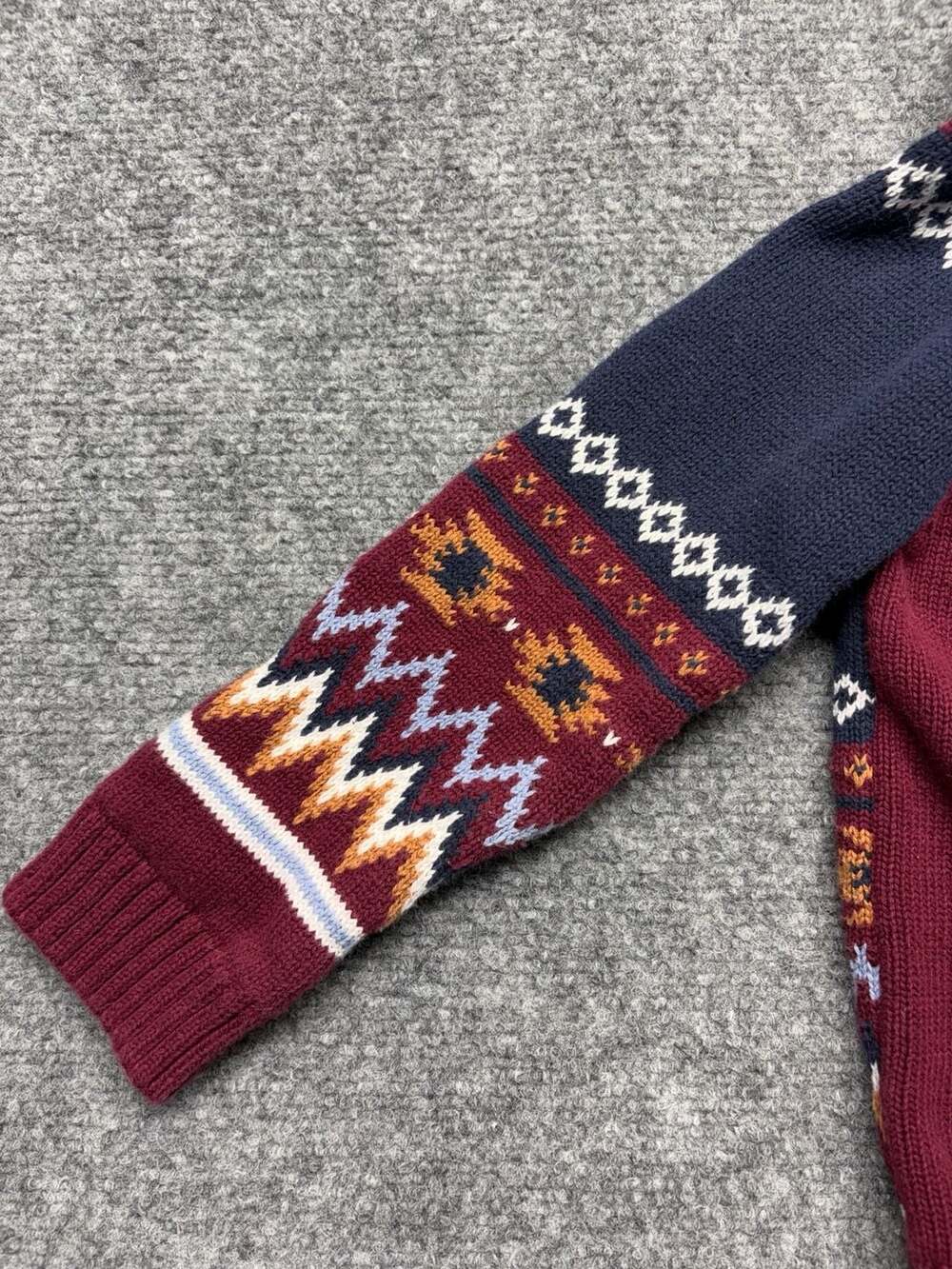 Gymboree Playful Pups Saint Bernard Fair Isle Cardigan Sweater 3T-100% Cotton - Picture 10 of 10
